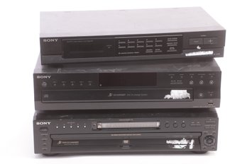 Grouping Of 3 Sony Stereo/CD/DVD Components