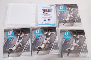 Lot Of 5 UniKeep Soccer Themed Trading Card Collection Binder With 10 Platinum Series Trading Card Pages.