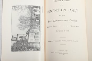 1907 Norwich, CT Genealogy HUNTINGTON FAMILY Illustrated Multiple Copies