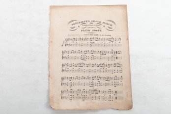 (EARLY AMERICAN MUSIC) Bonaparte's Grand March,  New York : Atwill's Music Saloon, 1830s