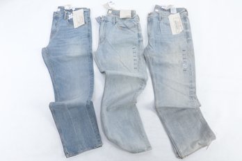 3 Pairs, New W/Tags: Mens Banana Republic Jeans (36x34 & 2 36x32)