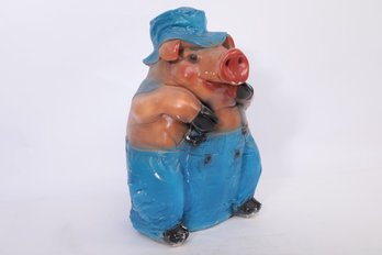 Huge Plaster Or Gypsum Piggy Bank Statue - 24 Inches Tall
