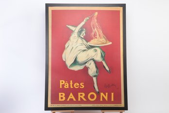 Vintage Large Poster By Cappiello Pates Baroni Mounted On White Board
