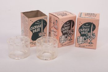 3 Boxes (2 Each Box) 1940-50's Candle Vases