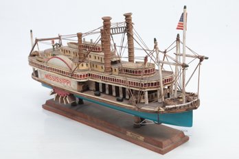 Vintage 1850 Mississippi Steamboat Ship Model/Replica