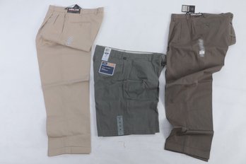 2 Pairs Of New W/tags Kirkland Men's Slacks & Dockers Shorts (36, 36x30, 36x29)