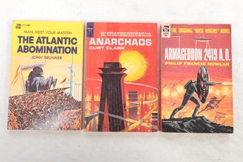 3 Science Fiction Paperbacks From A Single Owner  Collection.