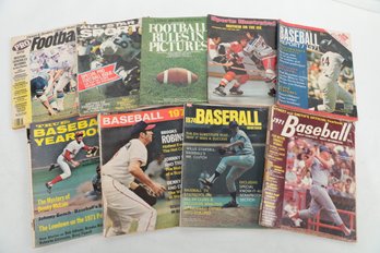 9 Vintage Sports Magazines, Mixed