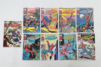 The Official Marvel Index To The Amazing Spiderman 1-9 Comic Book Lot