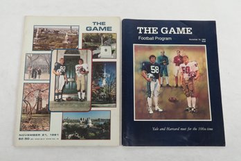 SPORTS 2 Vintage, 1981 & 1983  ' THE GAME', Yale Official Football Programs