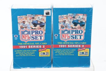 Two 1991 Pro Set NFL Series 1 Cards Factory Sealed Box 36 Wax Packs Football