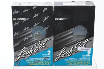 Two 1991 Leaf Baseball Series  2 Factory Wax Boxes 36 Packs