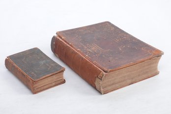 Large 1871 Family Bible With Family Record (Genealogy) Along With Smaller 1852 Bible