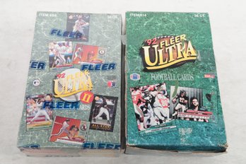 1992 Fleer Ultra  Baseball And Football Wax Pack Box