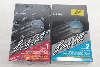 1991 Leaf Baseball Series 1 And Series 2 Factory Wax Boxes 36 Packs