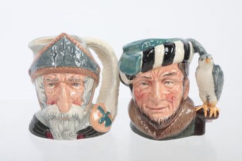 2 Royal Doulton Toby Mugs: Don Quixote & The Falconer