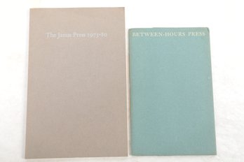 Private Press Catalogs Janus And  Between Hours Books About Books