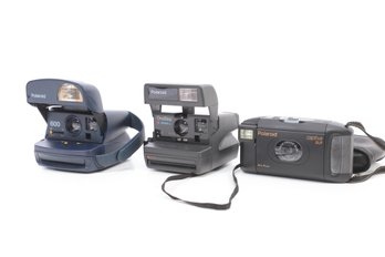 Group Of 3 Vintage Polaroid Instant Cameras