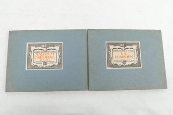 2 Modern Masters Of Etching Books , #17 Malcom Osborne R.A. R.E., 1929 &  # 21 E.S. Lumsden, 1928