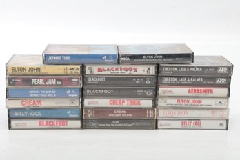 20 Vintage Mixed Genre Cassette Tapes: Billy Joel, Cream, Elton John & More!!!