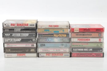 20 Vintage Mixed Genre Cassette Tapes: Jefferson Starship, Supertramp, AC/DC & More