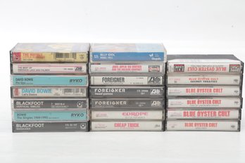 20 Vintage Mixed Genre Cassette Tapes: David Bowie, Billy Idol, Foreigner, Cheap Trick & More!!!