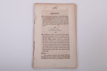 Americana:  Early 19th Century Political Pamphlets Including A North Carolina / Tennessee Land Dispute