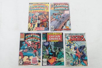 Lot Of 5 Captain America Comic Books