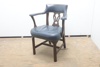 Vintage Leather Upholstered Arm Chair
