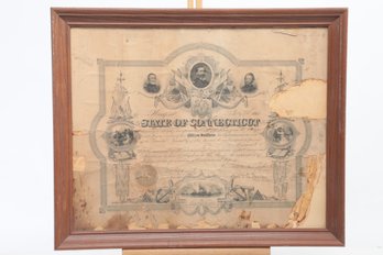 1861 CIVIL WAR ERA CONNECTICUT VOLUNTEER CERTIFICATE