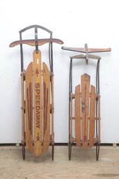 2 Mid Century Sleds