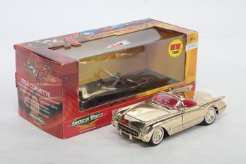 AMERICAN MUSCLE 1953 CORVETTE GOLD BRUSHED 50TH ANNIVERSARY 1:18
