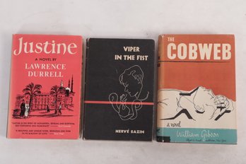 MID-CENTURY DUST JACKETS: WM. GIBSON, THE COBWEB, First Edition, Designed By Bill English 2 Others