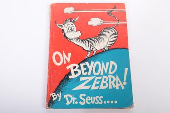 BANNED BOOK On Beyond Zebra!  A 1955 Illustrated Children's Book Dr. Seuss