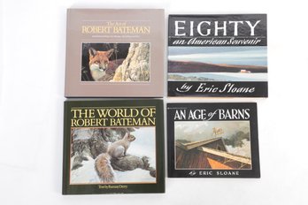 (American Art) Eric Sloane & Robert Bateman (1 Signed)  Books Color Illustrations