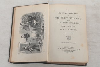 Slavery Apologist 1868 Youth's History Of The Great Civil War In The United States