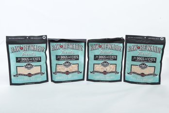 4 Packs Of Northwest Naturals Raw Rewards Freeze-Dried Chicken Breast Treats For Dogs And Cats - Bite-Sized Pi