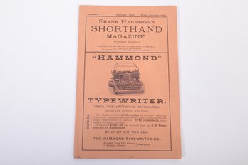 Early Typewriters 1890 Frank Harrisons Shorthand Magazine