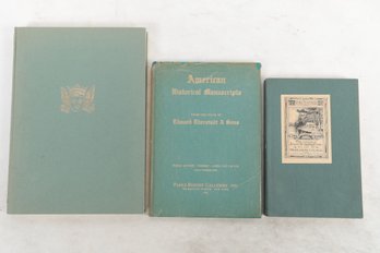3 Books On Book Collecting, Historical Manuscripts, Etc. Edward Eberstadt Sale Catalog