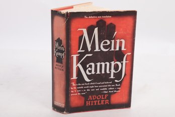 Hitler's Mein Kampf, WWII Era Hardciver Printing With Dust Jacket