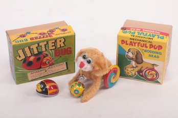2 Japanese Wind-Up Toys With Original Boxes - See Description