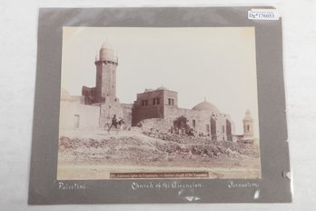 Early Photograph:  BONFILS Palestine/ Jerusalem Church If The Ascension