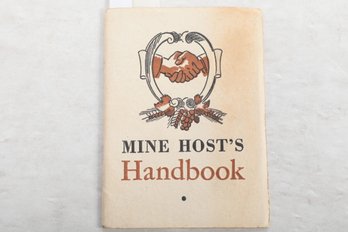 FOOD & DRINKS:  1936 MINE HOST'S Handbook, Illust