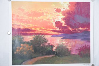 L. Bel Signoze Sunset Landscape Print