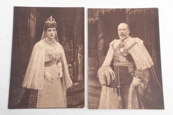 2 Phog: Edward VII And Queen Alexandra  Coronation Portraits
