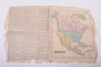 1821 Woodbridge Map Of North America Slavery Texas