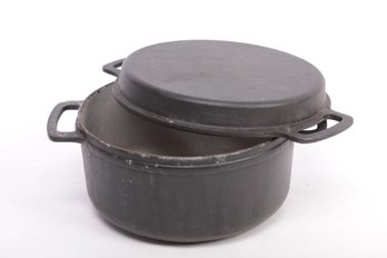 Vintage Lauffer Charcoal Cast Iron, Enamel Coated 8.5' Dutch Oven ~ Made In England