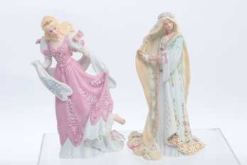 2 Lenox Figurine Legendary Princess Collection: Rapunzel & Cinderella