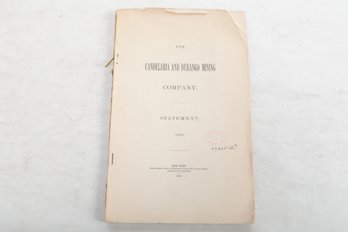 1894 SILVER MINING. Candelaria And Durango Mining Company