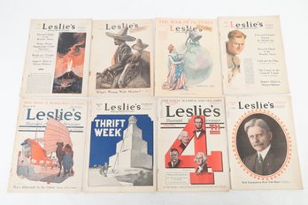 WWI ERA 7 Leslies Illustrated Magazines  GRAPHICS